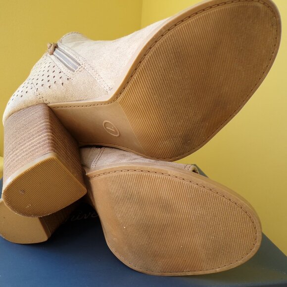 Universal Thread Women's Taupe Collie Open Toe Heeled Bootie Size 7 - Picture 5 of 11